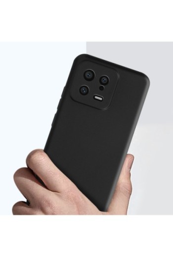 Cover per Xiaomi 13 in gel di silicone con finitura opaca anti-macchie – nera