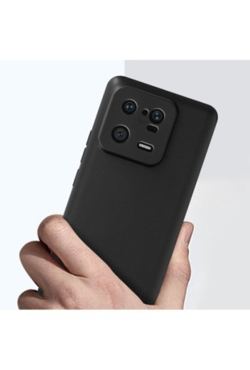 Cover per Xiaomi 13 Pro in gel di silicone con finitura opaca anti-macchie – nera