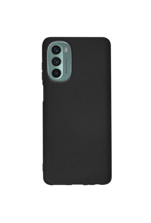 Cover per Motorola Moto G62 5G in gel di silicone con finitura opaca anti-macchie – nera