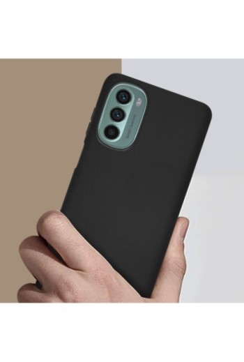 Cover per Motorola Moto G62 5G in gel di silicone con finitura opaca anti-macchie – nera
