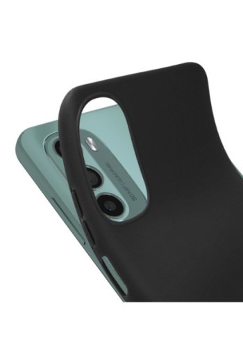 Cover per Motorola Moto G62 5G in gel di silicone con finitura opaca anti-macchie – nera