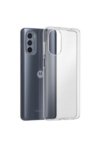 Cover protettiva per Motorola Moto G62 5G in silicone flessibile ultra-sottile e trasparente