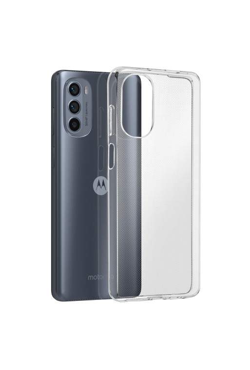 Cover protettiva per Motorola Moto G62 5G in silicone flessibile ultra-sottile e trasparente