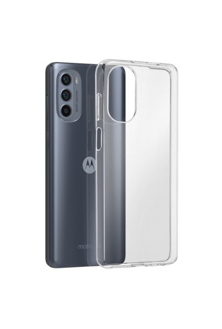 Cover protettiva per Motorola Moto G62 5G in silicone flessibile ultra-sottile e trasparente