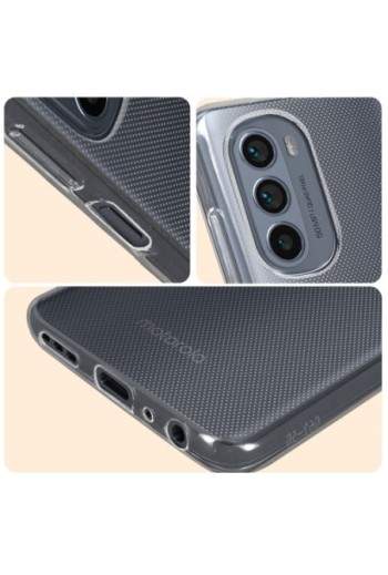 Cover protettiva per Motorola Moto G62 5G in silicone flessibile ultra-sottile e trasparente