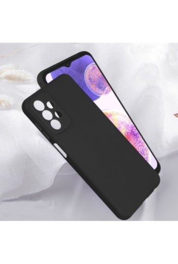 Cover per Samsung A23 5G in gel di silicone con finitura opaca anti-macchie – nera