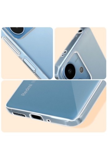Cover in silicone flessibile per Xiaomi Redmi Note 12 5G / 4G extra-sottile 0 3 mm Second Skin – trasparente