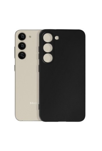 Cover in silicone per Samsung Galaxy S23 extra-sottile 0 3 mm Second Skin - nero opaco