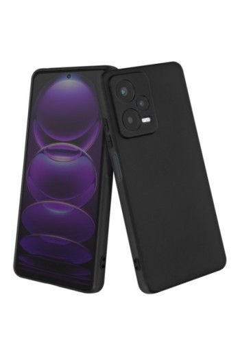 Cover per Xiaomi Redmi Note 12 Pro 5G / 12 Pro Plus 5G in gel di silicone flessibile opaco anti-macchie – nera