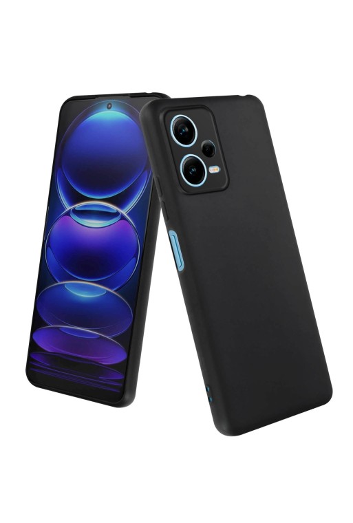 Cover per Xiaomi Redmi Note 12 5G in gel di silicone flessibile opaco anti-macchie – nera