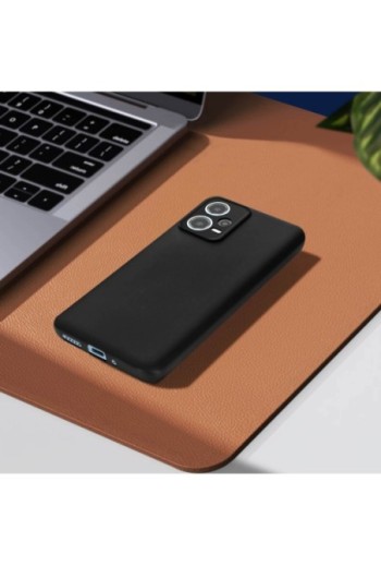 Cover per Xiaomi Redmi Note 12 5G in gel di silicone flessibile opaco anti-macchie – nera