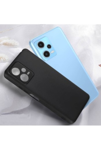 Cover per Xiaomi Redmi Note 12 5G in gel di silicone flessibile opaco anti-macchie – nera