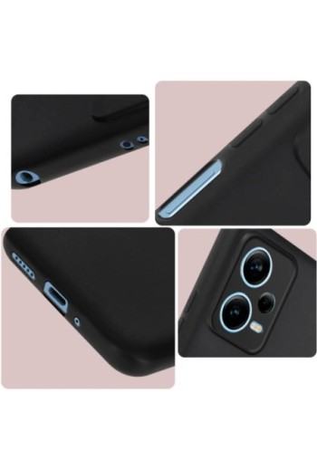 Cover per Xiaomi Redmi Note 12 5G in gel di silicone flessibile opaco anti-macchie – nera