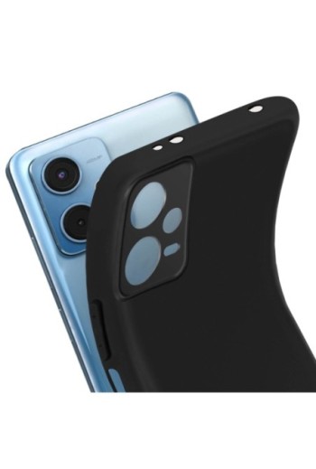 Cover per Xiaomi Redmi Note 12 5G in gel di silicone flessibile opaco anti-macchie – nera