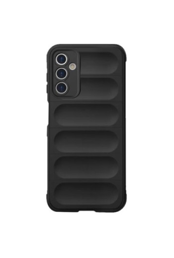 Cover per Samsung Galaxy A14 5G e 4G in silicone flessibile robusta e anti-graffi - nera
