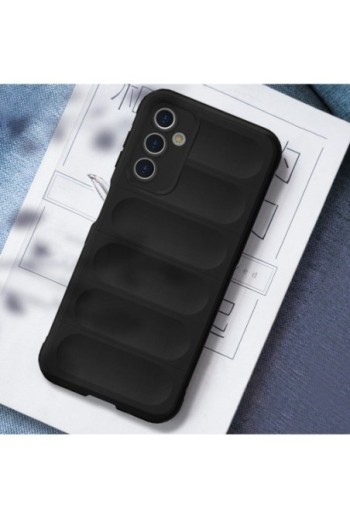 Cover per Samsung Galaxy A14 5G e 4G in silicone flessibile robusta e anti-graffi - nera