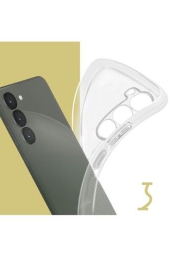 Cover in gel di silicone per Samsung Galaxy S23 sottile e resistente - trasparente