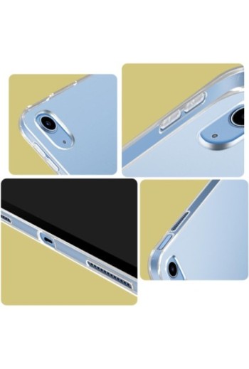 Cover in gel di silicone per iPad 11 2025 (A16) / 10.9 2022 sottile e resistente - trasparente