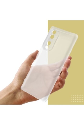 Cover in gel di silicone per Honor 70 sottile e resistente - bianco traslucido