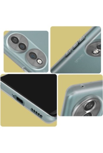 Cover in gel di silicone per Honor 70 sottile e resistente - bianco traslucido
