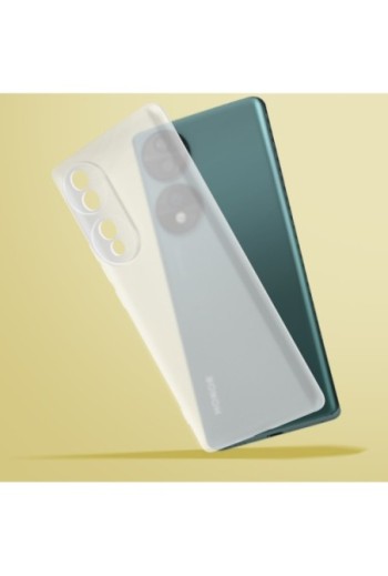 Cover in gel di silicone per Honor 70 sottile e resistente - bianco traslucido