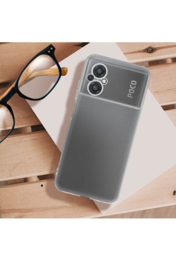 Cover in Gel di Silicone per Xiaomi Poco M5 Sottile e Resistente - Trasparente