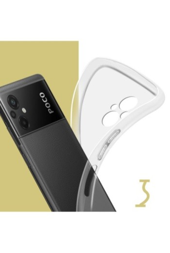 Cover in Gel di Silicone per Xiaomi Poco M5 Sottile e Resistente - Trasparente