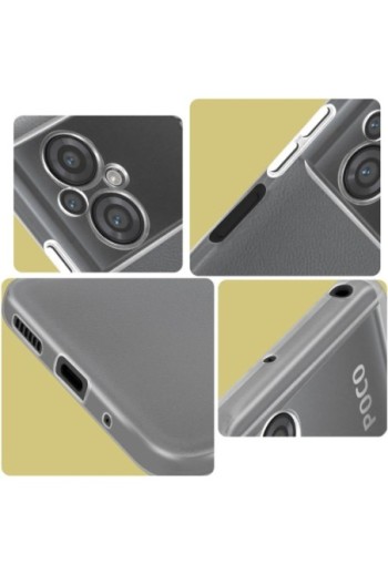 Cover in Gel di Silicone per Xiaomi Poco M5 Sottile e Resistente - Trasparente