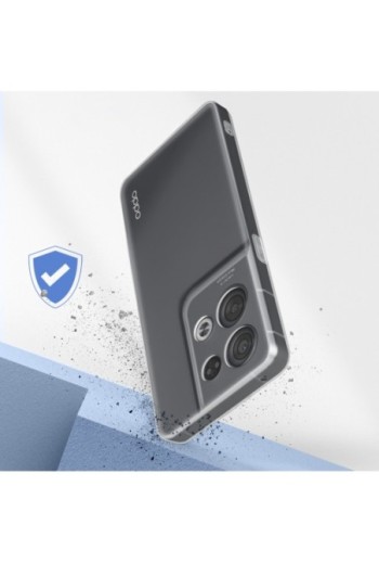 Cover in Gel di Silicone per Oppo Reno 8 Pro 5G Sottile e Resistente - Trasparente
