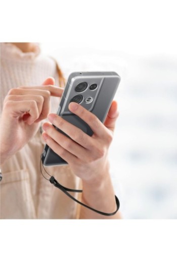 Cover in Gel di Silicone per Oppo Reno 8 Pro 5G Sottile e Resistente - Trasparente