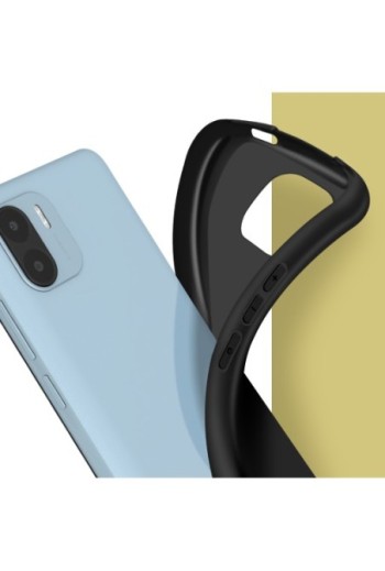 Cover in Gel di Silicone per Xiaomi Redmi A1 e A2 Flessibile e Ultra-sottile - Nera