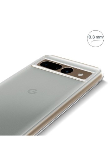 Cover in Gel di Silicone per Google Pixel 7 Pro Extra-sottile 0 3 mm Second Skin - Trasparente