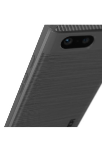 Cover per Google Pixel 7 Flessibile con Effetto Carbonio e Metallo Spazzolato MOFI - Nera