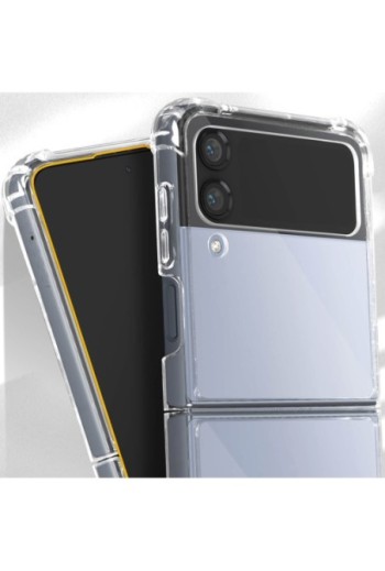 Cover Anti-urto per Samsung Galaxy Z Flip4 Gel di Silicone con Angoli Bumper - Trasparente