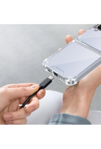 Cover Anti-urto per Samsung Galaxy Z Flip4 Gel di Silicone con Angoli Bumper - Trasparente