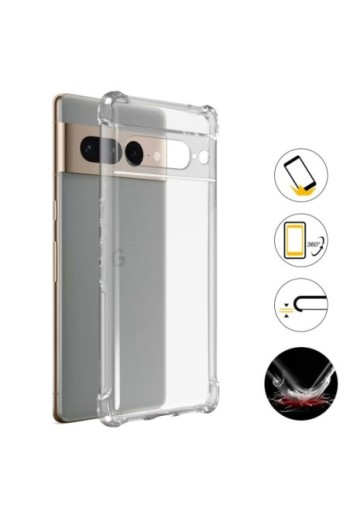 Cover Anti-urto per Google Pixel 7 Pro Gel di Silicone con Angoli Bumper - Trasparente