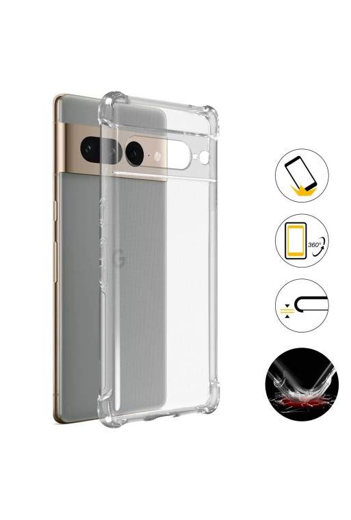 Cover Anti-urto per Google Pixel 7 Pro Gel di Silicone con Angoli Bumper - Trasparente
