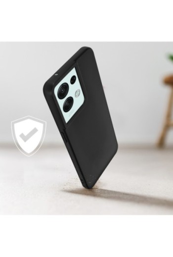 Cover in Gel di Silicone per Oppo Reno 8 Pro 5G Flessibile e Ultra-sottile - Nera