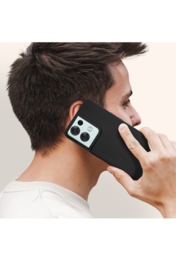 Cover in Gel di Silicone per Oppo Reno 8 Pro 5G Flessibile e Ultra-sottile - Nera