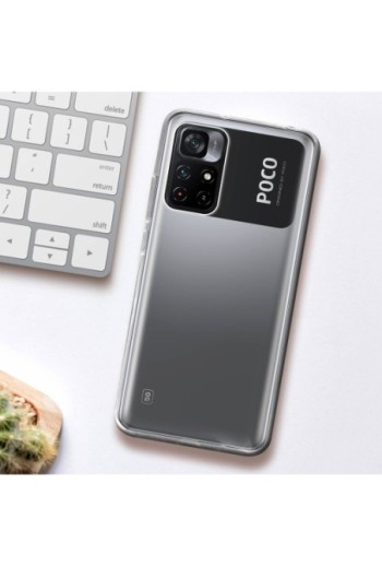 Cover in Gel di Silicone per Xiaomi Poco M4 Pro 5G / Redmi Note 11S 5G Extra-sottile 0 3 mm Second Skin - Trasparente