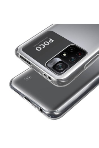 Cover in Gel di Silicone per Xiaomi Poco M4 Pro 5G / Redmi Note 11S 5G Extra-sottile 0 3 mm Second Skin - Trasparente