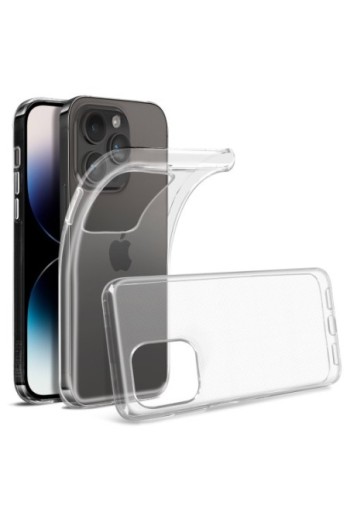 Cover in Gel di Silicone per iPhone 14 Pro Max Extra-sottile 0 3 mm Second Skin - Trasparente