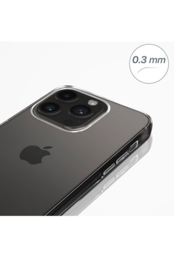 Cover in Gel di Silicone per iPhone 14 Pro Max Extra-sottile 0 3 mm Second Skin - Trasparente