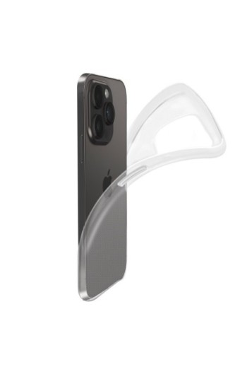 Cover in Gel di Silicone per iPhone 14 Pro Max Extra-sottile 0 3 mm Second Skin - Trasparente