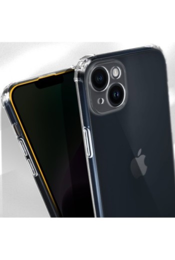 Cover Anti-urto per iPhone 14 Gel di Silicone con Angoli Bumper - Trasparente