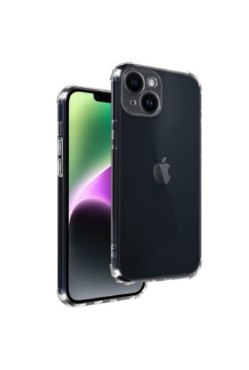 Cover Anti-urto per iPhone 14 Gel di Silicone con Angoli Bumper - Trasparente