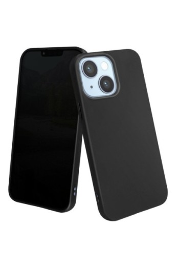 Cover per iPhone 14 Plus in Gel di Silicone Opaca Antiscivolo - Nera