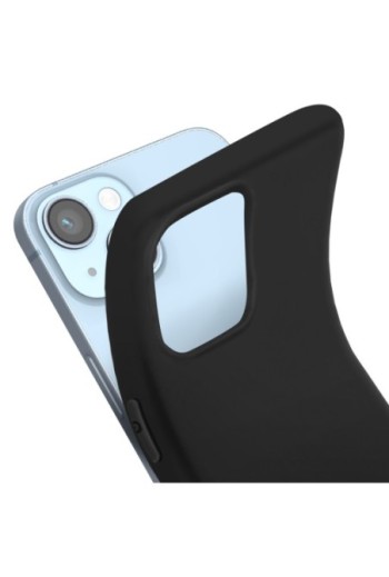 Cover per iPhone 14 Plus in Gel di Silicone Opaca Antiscivolo - Nera