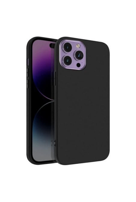 Cover in Gel di Silicone per iPhone 14 Pro Max Flessibile e Ultra-sottile - Nera