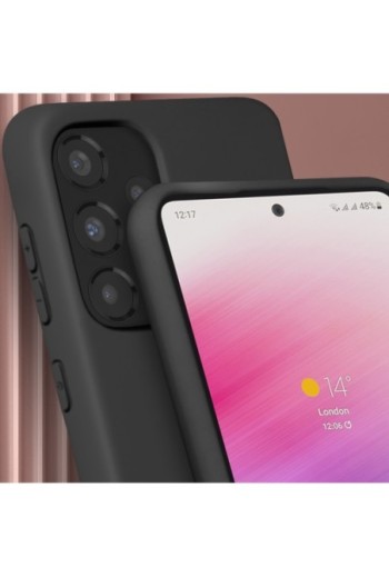 Cover Semirigida per Samsung Galaxy A53 5G con Cordino e Interno Soft-touch - Nera